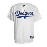 Men's  Los Angeles Dodgers Majestic's Cooperstown Rc Synthetic Replica Baseball Jersey,White,X-Large