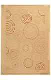 Safavieh CY1906-3201 Courtyard Collection Natural and Terracotta Indoor/Outdoor Square Area Rug, 7-Feet 10-Inch Square