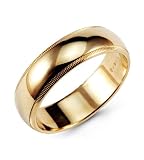Solid 14k Yellow Gold Wedding Band Milgrain Edge Ring