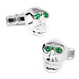 Emerald Eye Skull Cufflinks