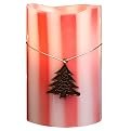 Candy Cane Flameless Candle with Charm