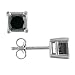 14k White Gold 1ct TDW Black Diamond Stud Earrings (G-H, I1-I2)