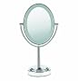 Conair BE47X Double-Sided Illuminated Oval Mirror, Polished Chrome