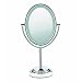 Conair BE47X Double-Sided Illuminated Oval Mirror, Polished Chrome