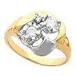 14K Two-Tone Gold Diamond Ring - 0.28 Ct.