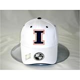 Illinois Fighting Illini One-Fit NCAA Cotton Twill Flex Cap (White)