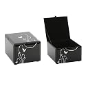 Venetian style Small Jewellery Box Black Butterfly pattern