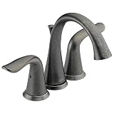Delta Lahara 4538-PTMPU Two Handle Mini-Widespread Lavatory Faucet, Aged Pewter