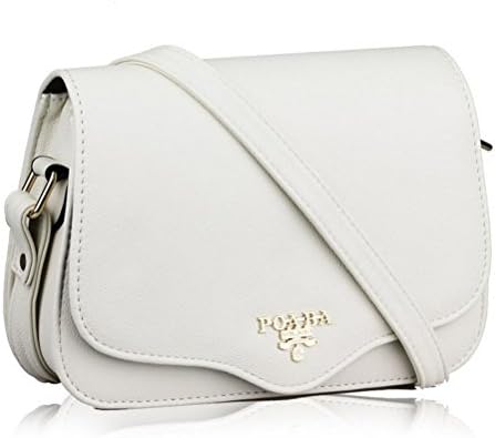 TESSLA SMALL Handbag Envelope Crossbody Shoulder Messenger Totes Bag Purse - White