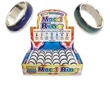 Set of 36 Show Your Mood ETERNITY BAND MOOD RINGS w/ DISPLAY