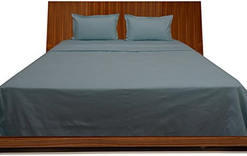 Short King PrasadCollections 500TC 100% Egyptian Cotton Aqua Solid Elegant Finish 4PCs Sheet Set Solid (Pocket Size: 30 inches)