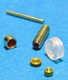 Brass Vee Jewel Assembly Rigid .172 Length , Angle 80 / 85 Degrees , Vee Depth .015 / .020 , #2-80 UNS-3A Thread
