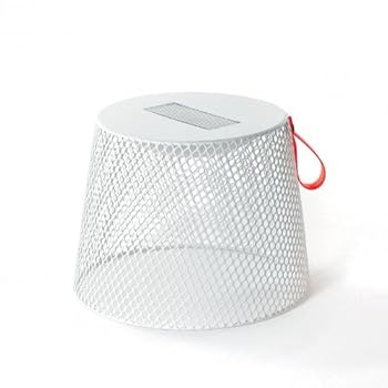 Ivy - Pouf / - Desserte blanc / avec lampe solaire