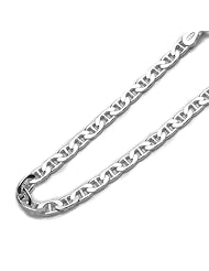 3MM Nickel Free Italian Sterling Silver Chain Bracelet / Necklaces Cucci Mariner 080 Gauge Chain ( Available Length 10"~30")