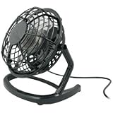 GreyMobiles Black USB Retro Desk Fan With MAINS ADAPTORby GreyMobiles