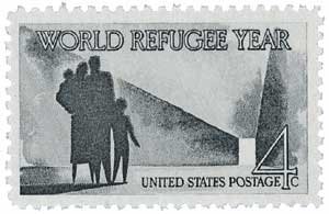 #1149 – 1960 4c World Refugee Year Postage Stamp Numbered Plate Block (4)