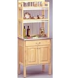 Review Home Styles  / Home Styles Microwave Baker Rack - Natural Finish with Stainless Steel Top 88-5514-65
