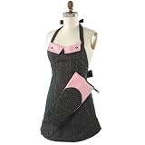 Mademoiselle Reversible Pink Apron Gift Set - Small