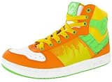 PONY Flavor Mens Athletic Retro Basketball Leather High Top Shoes Sneakers Orange Yellow