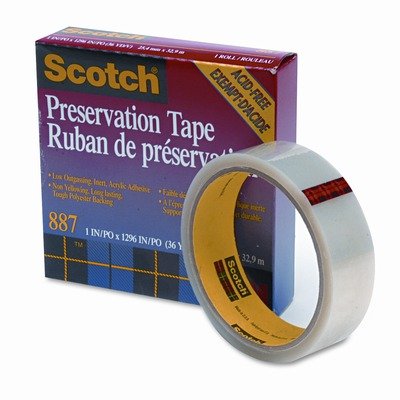 Scotch® Preservation Tape 887, 1 inch x 36 Yards
