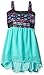 Limited Too Girls' Rayon Print with Lace and Solid Chiffon Dress