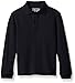 Nautica Boys' School Uniform Long Sleeve Polo, Navy, Medium(10/12)