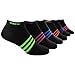 adidas Women's Superlite Low Cut Socks (Pack of 6), Black/Solar Green/Vivid Pink/Solar Blue/Glow Orange/Power Purple/Solar Pink, 5-10