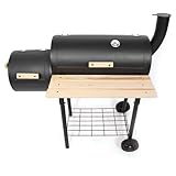 Barbecue-Smoker Standgrill Holzkohle-Grill Grillwagen, 110x56x108 cm