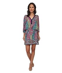 Elbow Length Sleeves General Print Silk Piping Tunic 