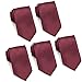 Mens Formal Tie Wholesale Lot of 5 Mens Solid Color Wedding Ties 3.5
