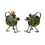 IMAX 84148-2 Henry and Harriette Frog Watering Can, Set of 2