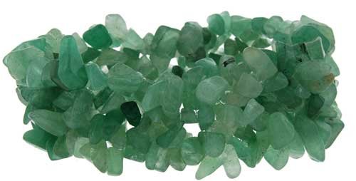 Click here to buy 5 Strand Stretch Chip Bracelet - Green Aventurine.