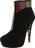 Betsey Johnson Women's Twylight Ankle Boot,Black Suede,8 M US