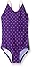 Kanu Surf Big Girls Chloe One Piece Swimsuit,Chloe Purple Dot,7