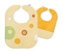 Mod Dots Citrus Toddler Leather Bib