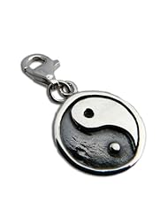 Charmas Sterling Silver Yin Yang Charm with Spring Clasp