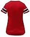 Women's Ohio State Buckeyes V Neck Sporty Vintage Shirts Tops - Red