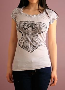 Ruffle Puff T-Shirt with puffy sleeves Light Grey