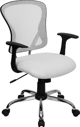 White Mesh Executive Office Chair - H-8369F-WHT-GG