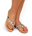 Blue Banana Diamante Toe Post Sandals