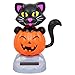 Solar Powered Dancing Halloween Black Cat with Pumpkin