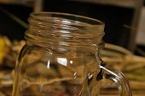 Mason Jar Drinking Mug, 16 oz. Pint with Handle
