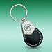 Cadillac Logo Oval Black Leather KeyChain