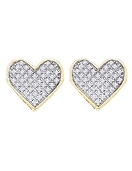 0.25CTW DIAMOND HEART EARRINGS