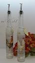Rustic Rooster Collection Frosted 2-Piece Set Oil & Vinegar Gourmet Bottles