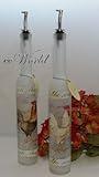 Rustic Rooster Collection Frosted 2-Piece Set Oil & Vinegar Gourmet Bottles