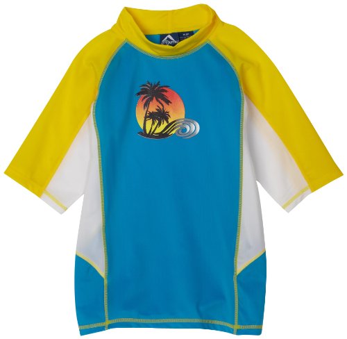 Kanu Surf Boys 8-20 Maui Short-Sleeve Rashguard, Aqua, Medium Kanu Surf Boys 8-20 Maui Short-Sleeve Rashguard, Aqua, Medium