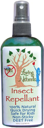 Loving Naturals Organic DEET Free 4 oz Insect Repellent