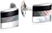 Silver Square White Mop / Grey Mop / Black Onyx Cufflinks