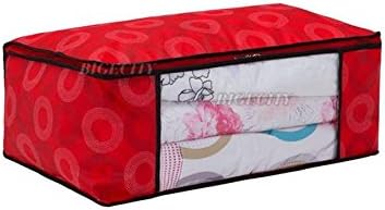 BESTINTHEBOX Foldable Storage Clothes Bedding Pillows Bag Organizer Beige XL